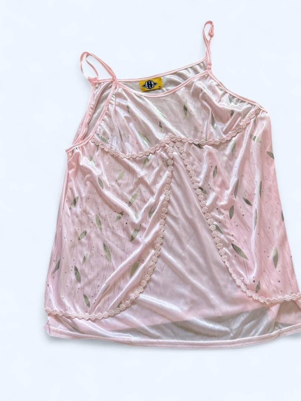 🩷 Vintage SH Pink Satin Babydoll Cami Top 🩷